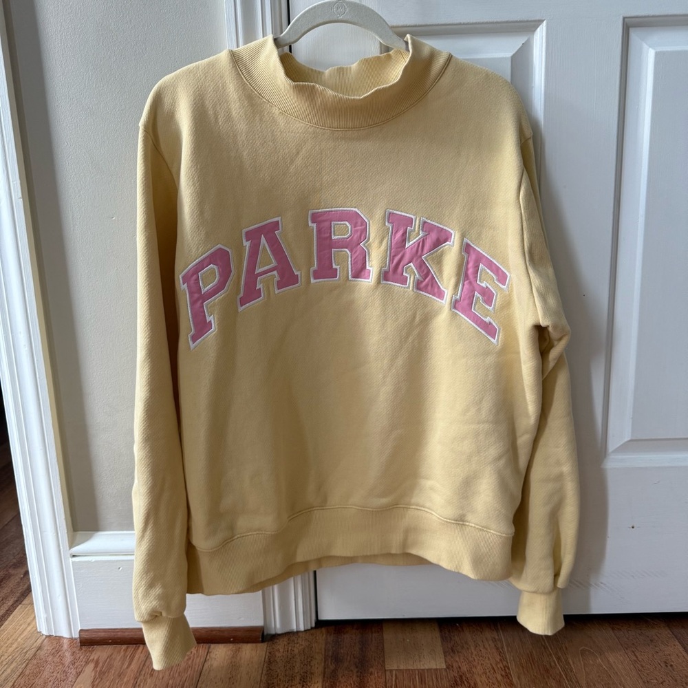 PARKE Peel + Conch Heritage Varsity Mockneck, Size S/M EUC